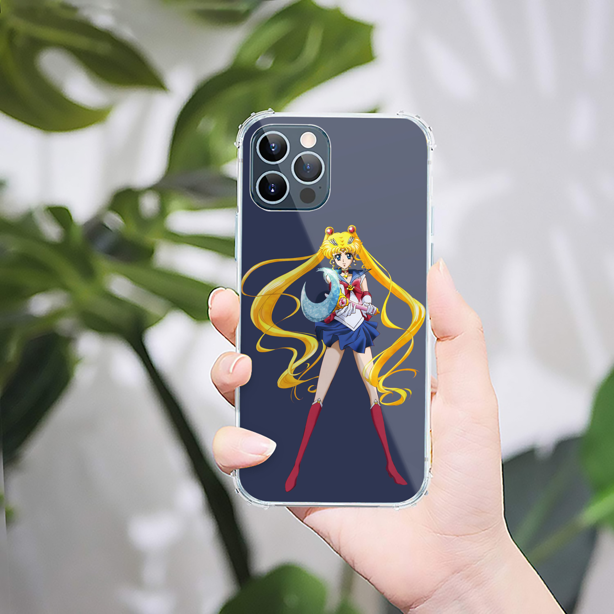（画像用） 美少女戦士セーラームーン 月野 うさぎ つきの うさぎ Sailor Moon Tsukino Usagi 【iPhone 12シリーズ対応】透明スマホケース（クリアソフトケース）